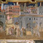 Ambrogio Lorenzetti, Effects of Good Government in the City and the Countryside, 1338 – 1339, Sala della Pace, Meeting Room of the Nine, Palazzo Pubblico, Siena.