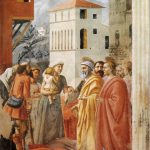 Masaccio, St Peter distributing alms to the poor, c. 1424-27, Brancacci Chapel, Santa Maria del Carmine, Florence.