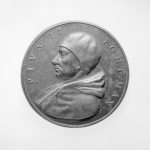 Giovanni Paladino, Posthumous portrait of Pope Pius II, late 16th C, bronze, Metropolitan Museum, New York 