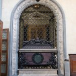 Verrocchio, Tomb of Piero and Giovanni de’ Medici, 1469-72, marble, porphyry, serpentine, bronze,  pietra serena, San Lorenzo Florence.