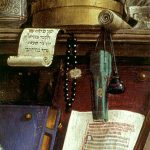 Ghirlandaio, St Jerome in his Study, detail, fresco, 1480, Ognissanti, Florence. 