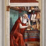 Ghirlandaio, St Jerome in his Study, fresco, 1480, Ognissanti, Florence. 