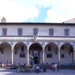 Brunelleschi, Ospedale degli Innocenti, begun 1421, for the Silk Manufacturers’ and Goldsmiths’ Guild