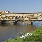 Ponte Vecchio and Arno River, note Vasari’s Corridor on upper level, Florence